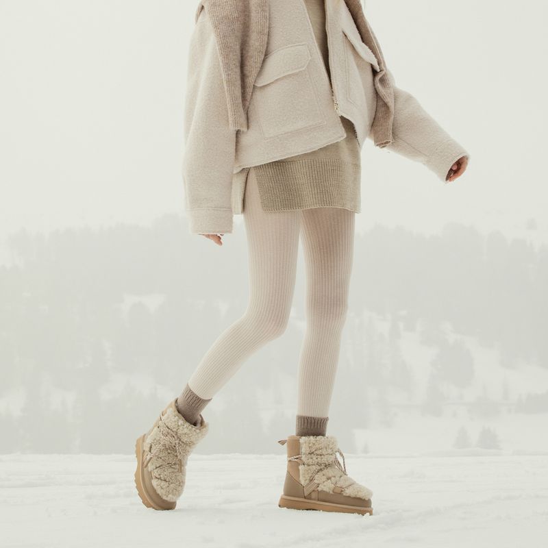 Women's snow boots EMU Australia Blurred Teddy sand 4