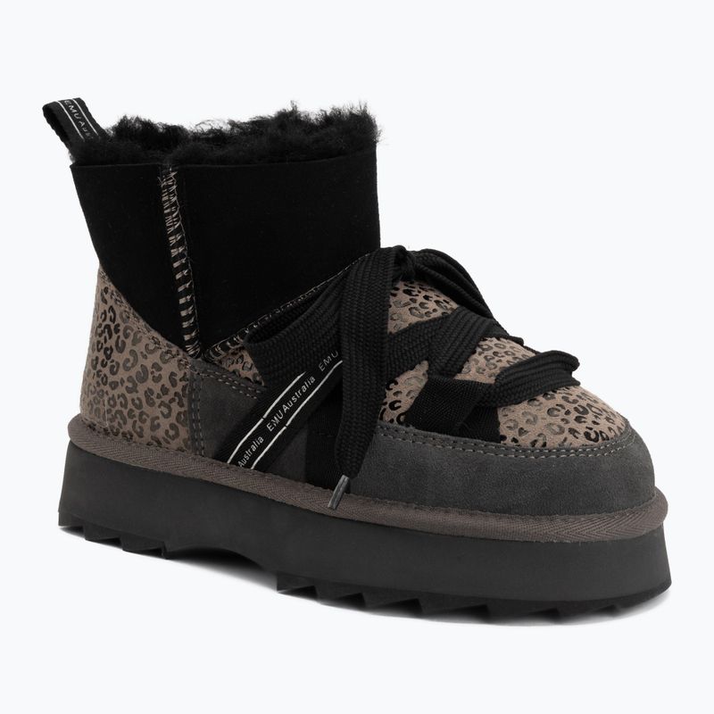 Women's snow boots EMU Australia Blurred Micro Patchwork Leo charcoal