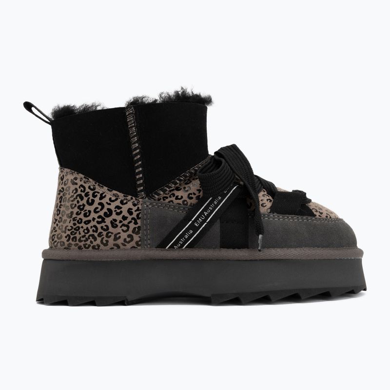Women's snow boots EMU Australia Blurred Micro Patchwork Leo charcoal 2