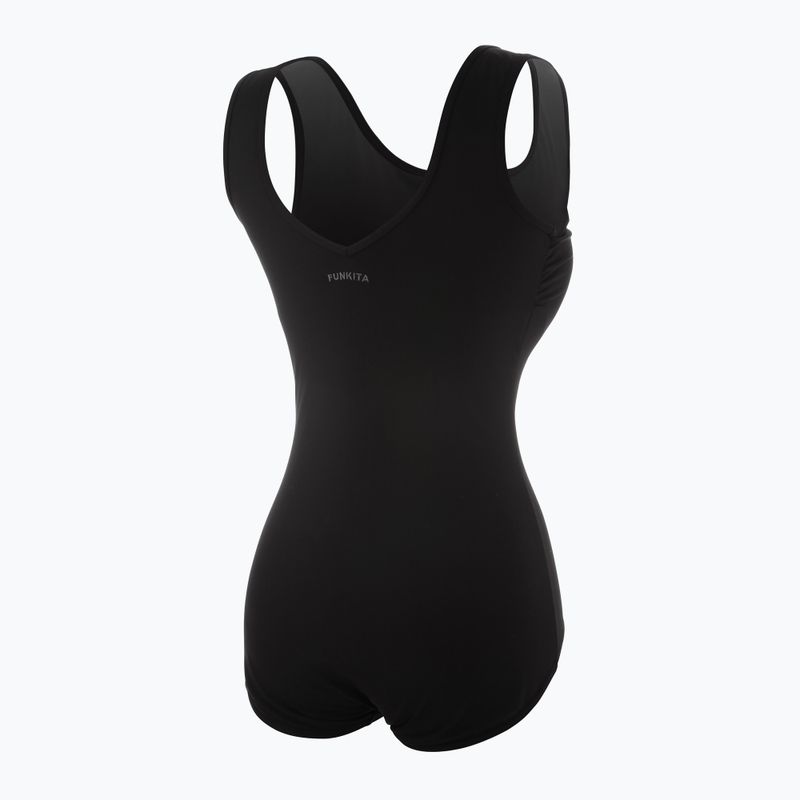 Women's one-piece swimsuit Funkita Zip Front One Piece still black 2