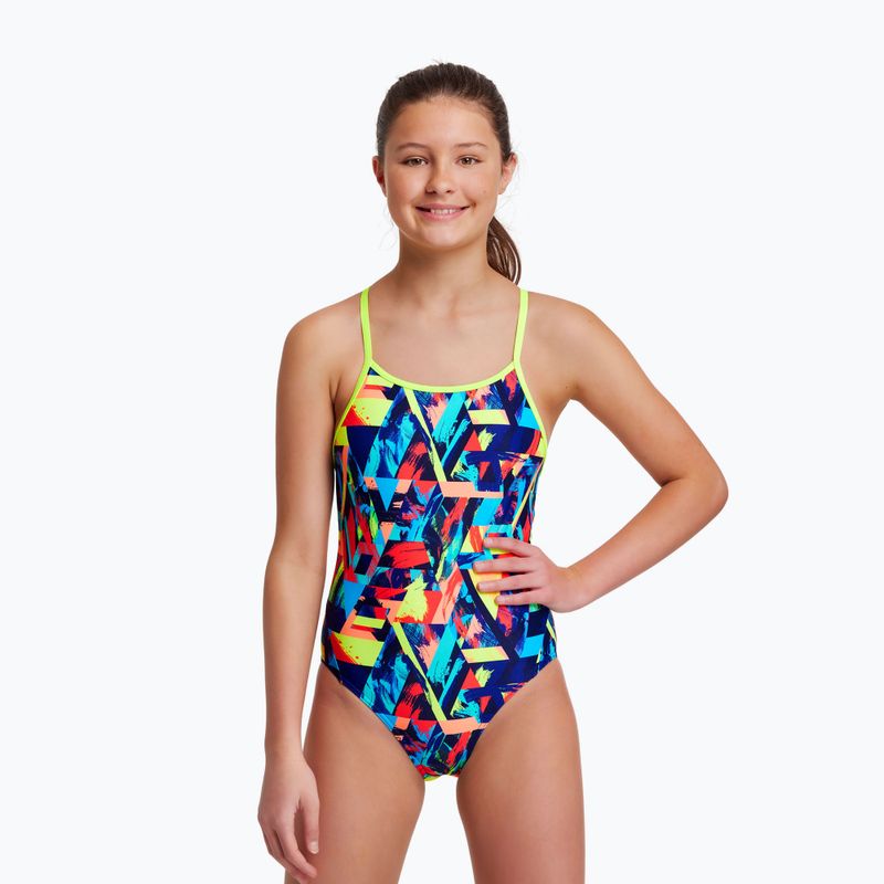 Children's one-piece swimsuit Funkita Diamond back blocked bars FS11G7130908 5