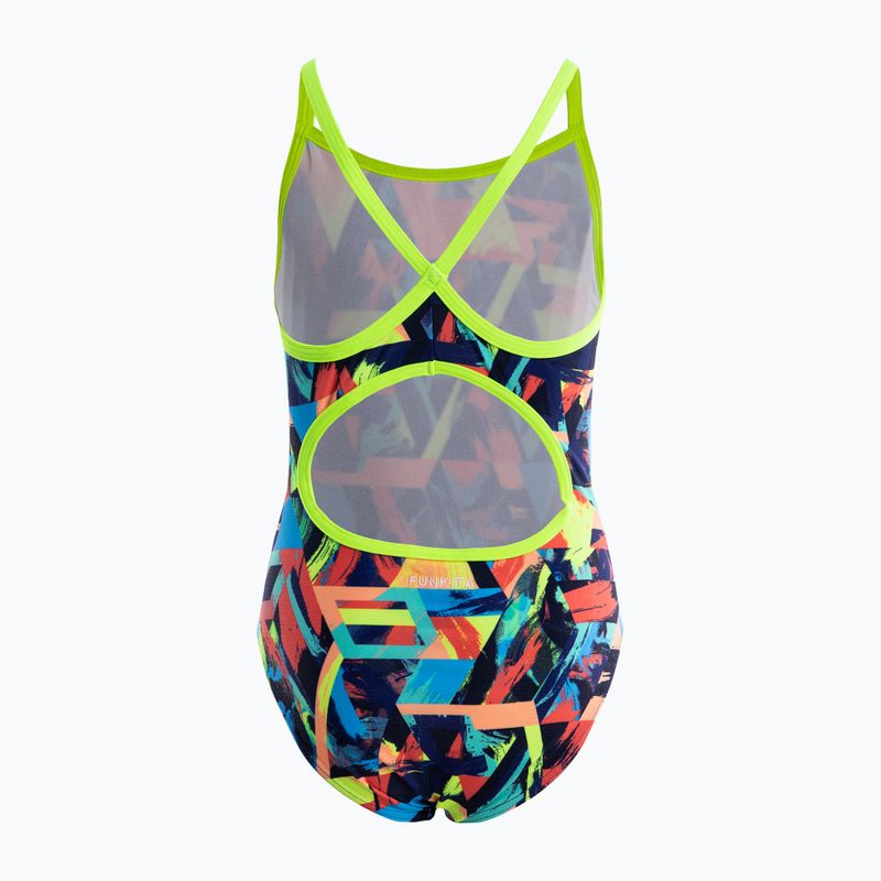 Children's one-piece swimsuit Funkita Diamond back blocked bars FS11G7130908 2
