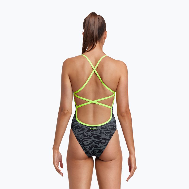 Funkita Strapped In One Piece Women's Swimsuit Grey FS38L7141608 6
