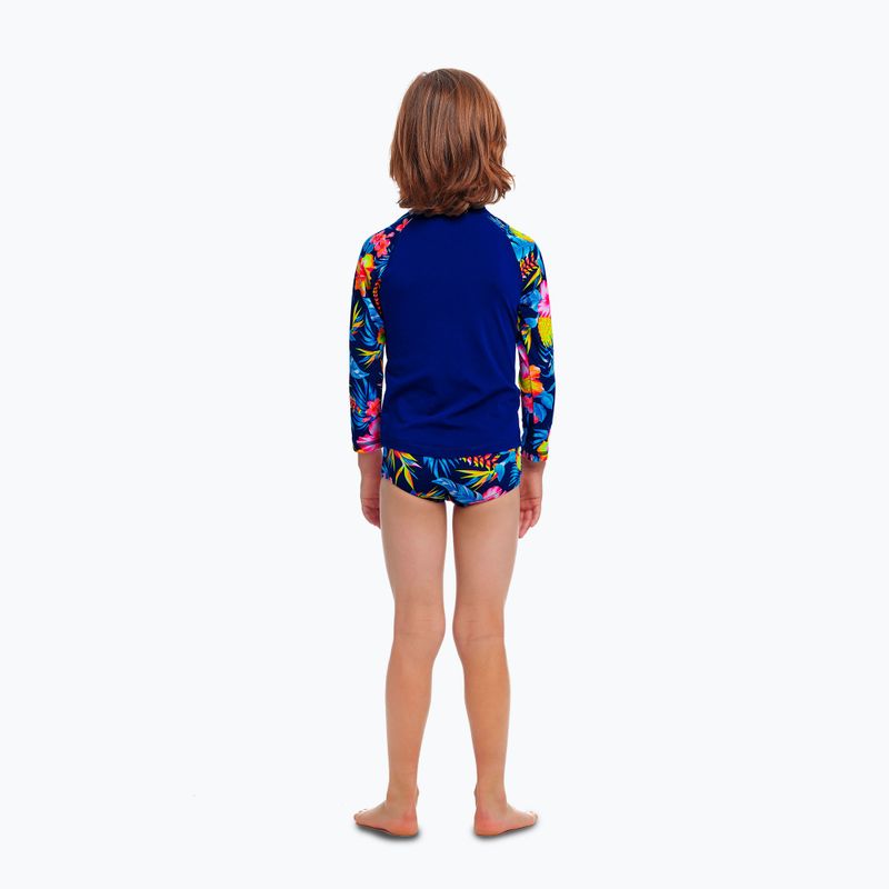 Children's Funky Trunks Zippy Rash Vest Swim Shirt in bloom 3