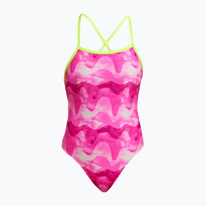 Funkita Tie Me Tight One Piece women's swimsuit pink caps