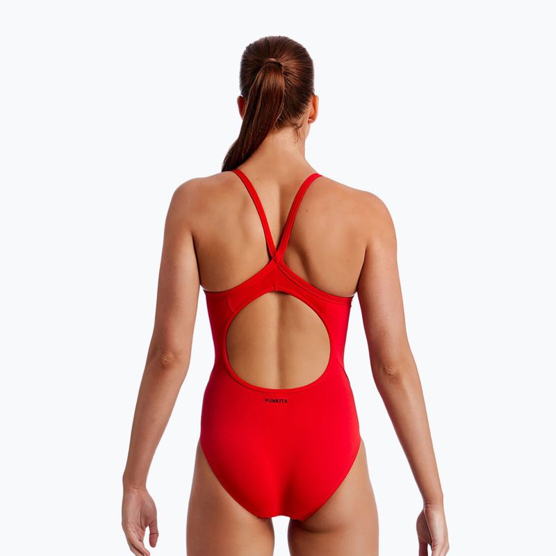 Women's Funkita Diamond Back One Piece Swimsuit Still Red 2