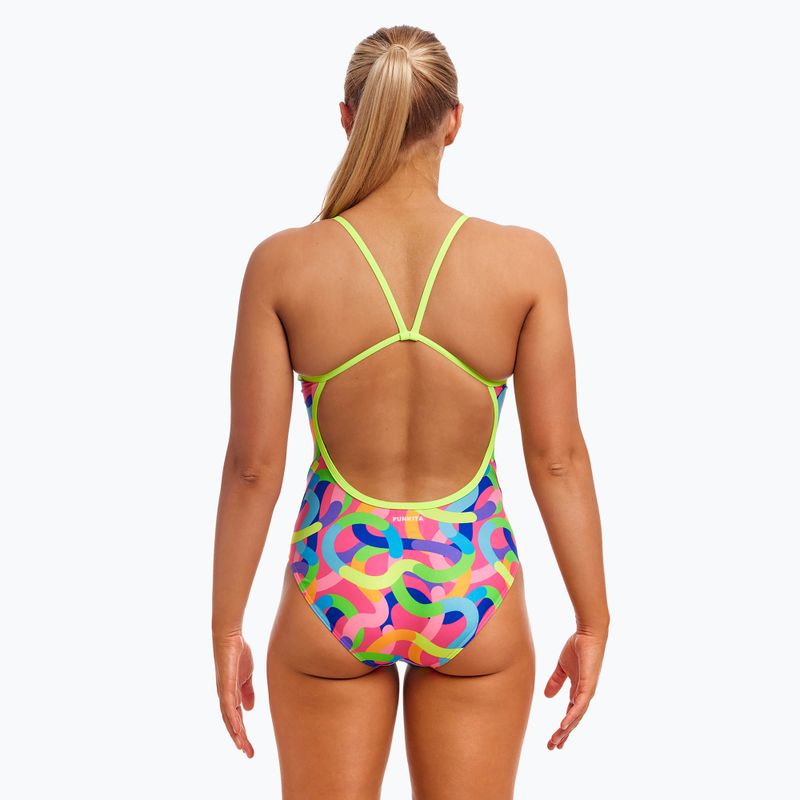 Women's Funkita Single Strap One Piece Curly Wurly Swimsuit 3