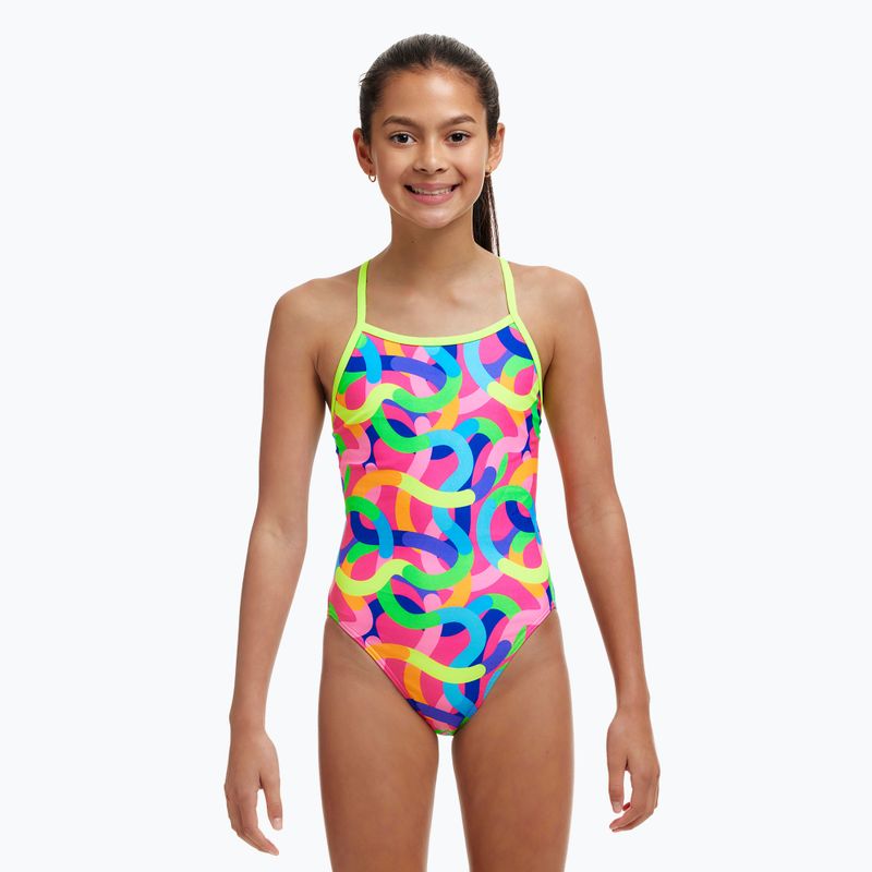 Funkita Single Strap One Piece children's swimsuit curly wurly 2