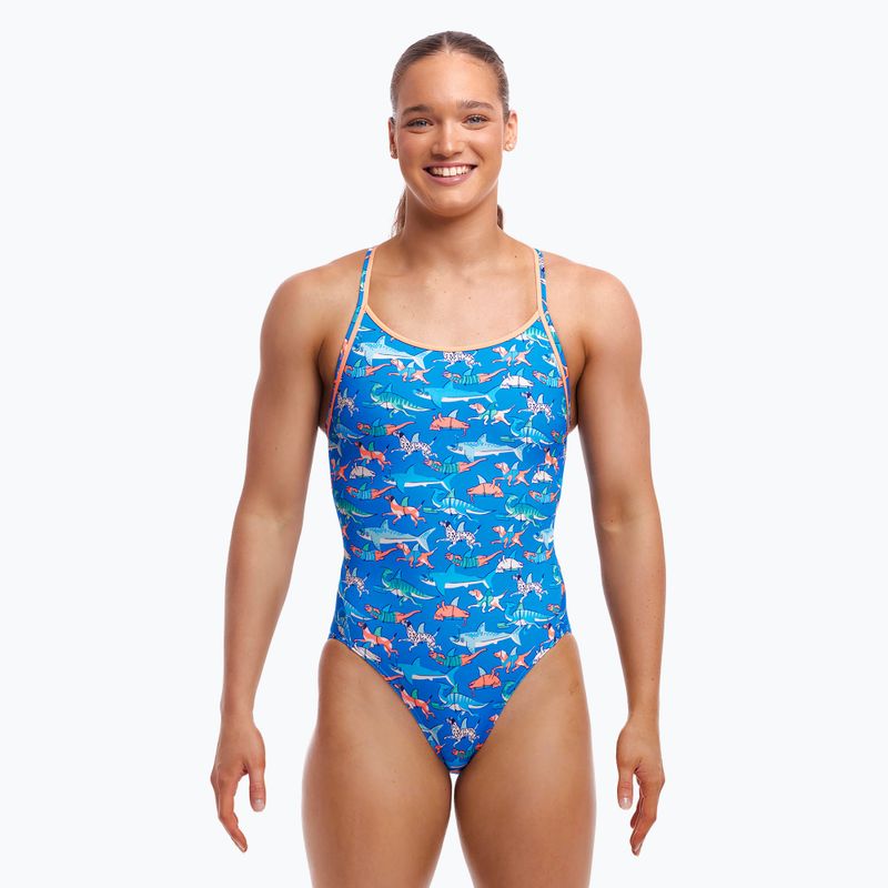 Women's one-piece swimsuit Funkita Diamond Back One Piece fin swimming 2