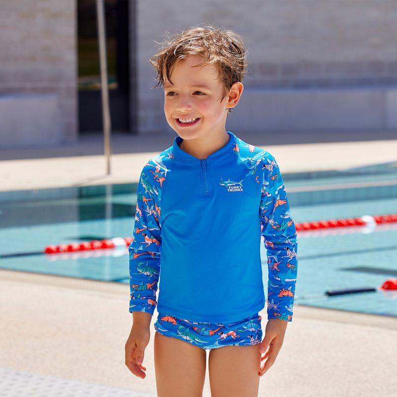 Children's Funky Trunks Zippy Rash Vest fin swimming longsleeve 4