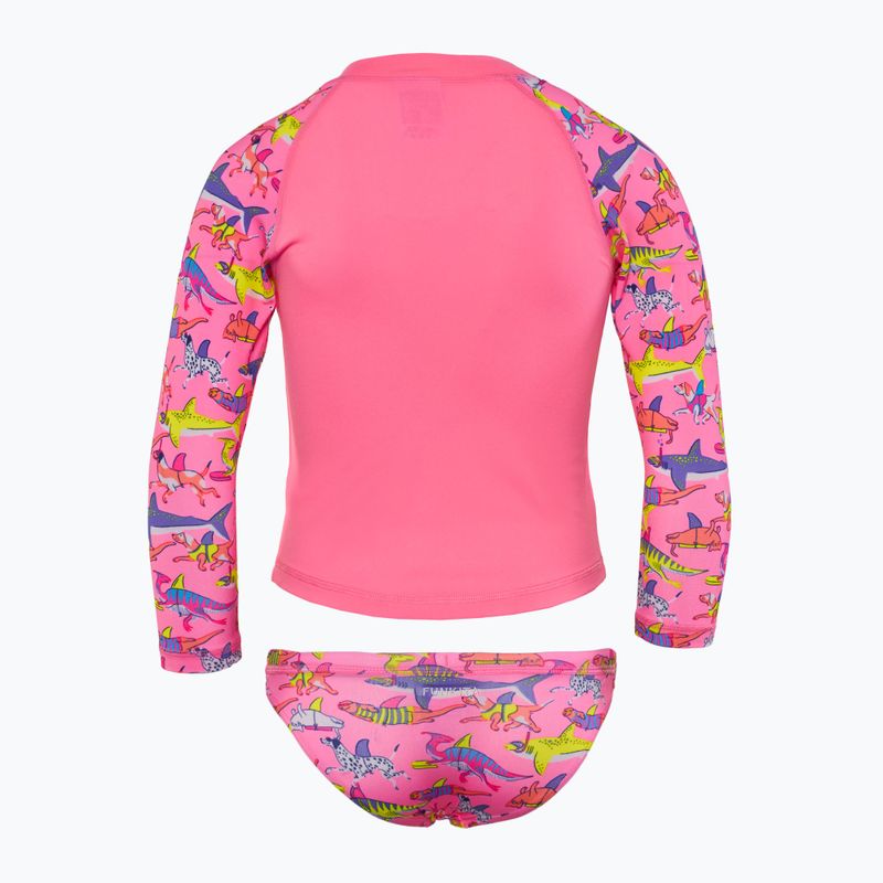 Longsleeve + child swimming briefs Funkita Zippy Rashie & Brief learner lane 2
