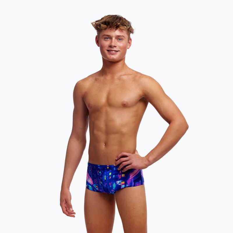 Children's swimming boxers Funky Trunks Sidewinder Trunks cyber city