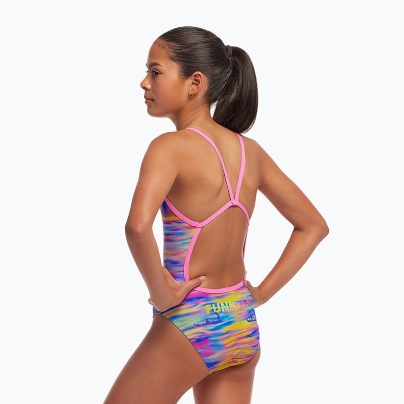 Funkita Single Strap One Piece Children's Swimsuit darkinjung sunset 2