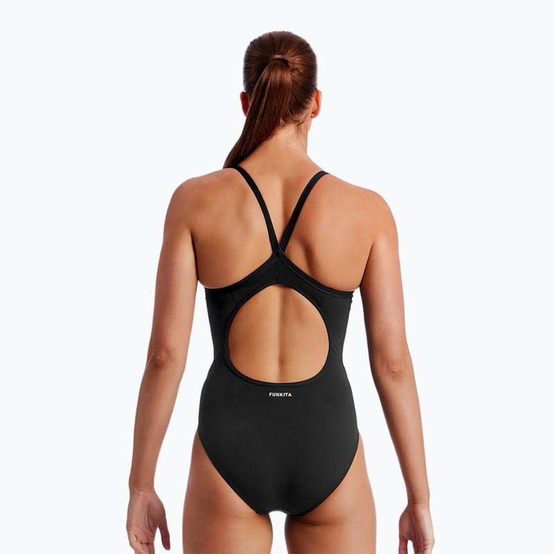 Women's Funkita Diamond Back One Piece Swimsuit Still Black 2