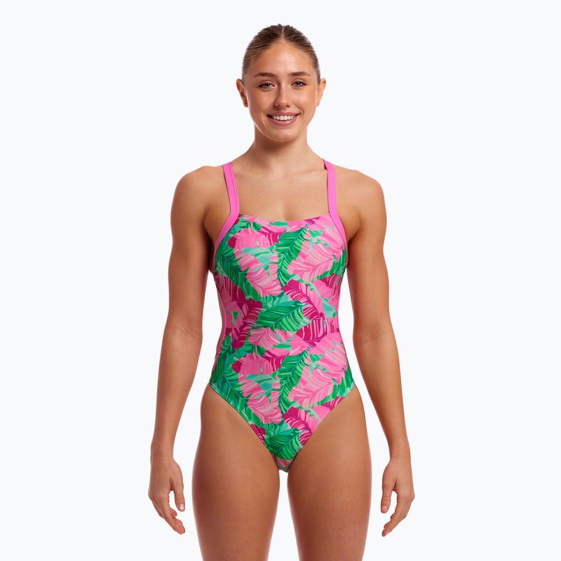 Women's one-piece swimsuit Funkita Brace Free One Piece Tropic Palm 4