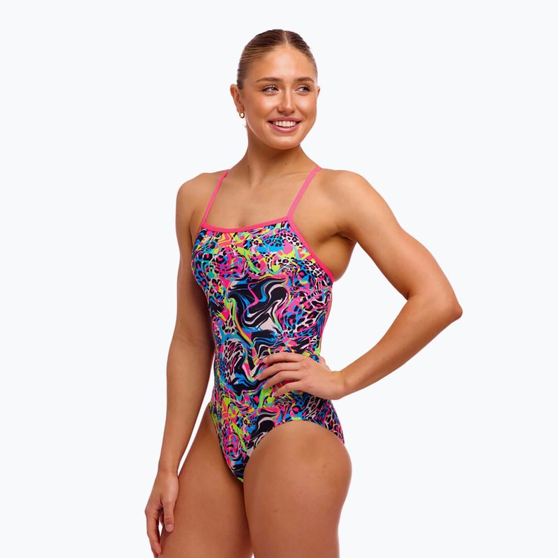 Women's one-piece swimsuit Funkita Single Strap One Piece lolly leopard 3