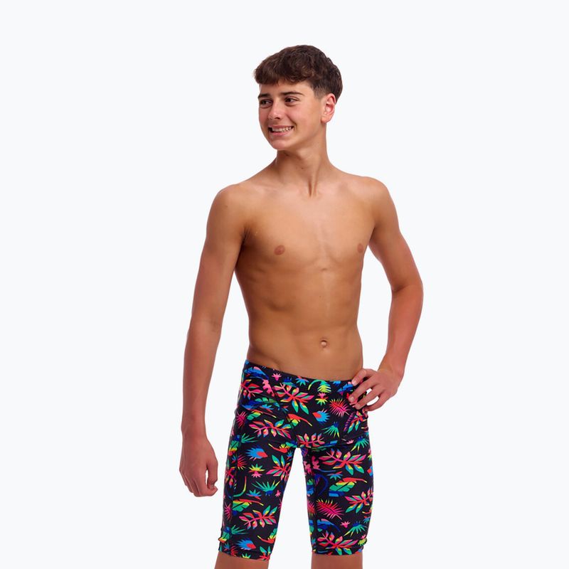 Kids' swim jammers Funky Trunks Training Jammers lost leaf 2