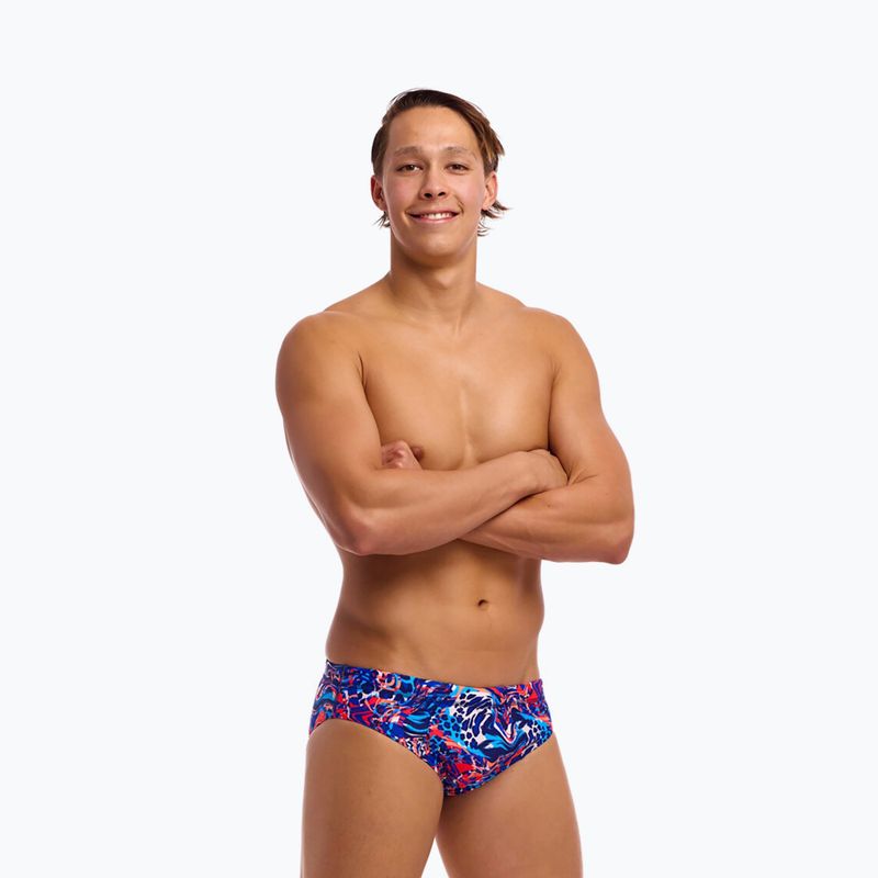 Men's swim briefs Funky Trunks Seamed Briefs mad cat 2