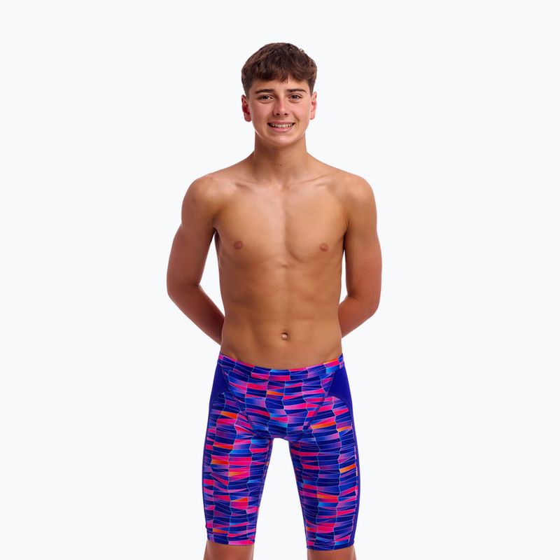 Children's swim jammers Funky Trunks Training Jammers warped waves 2