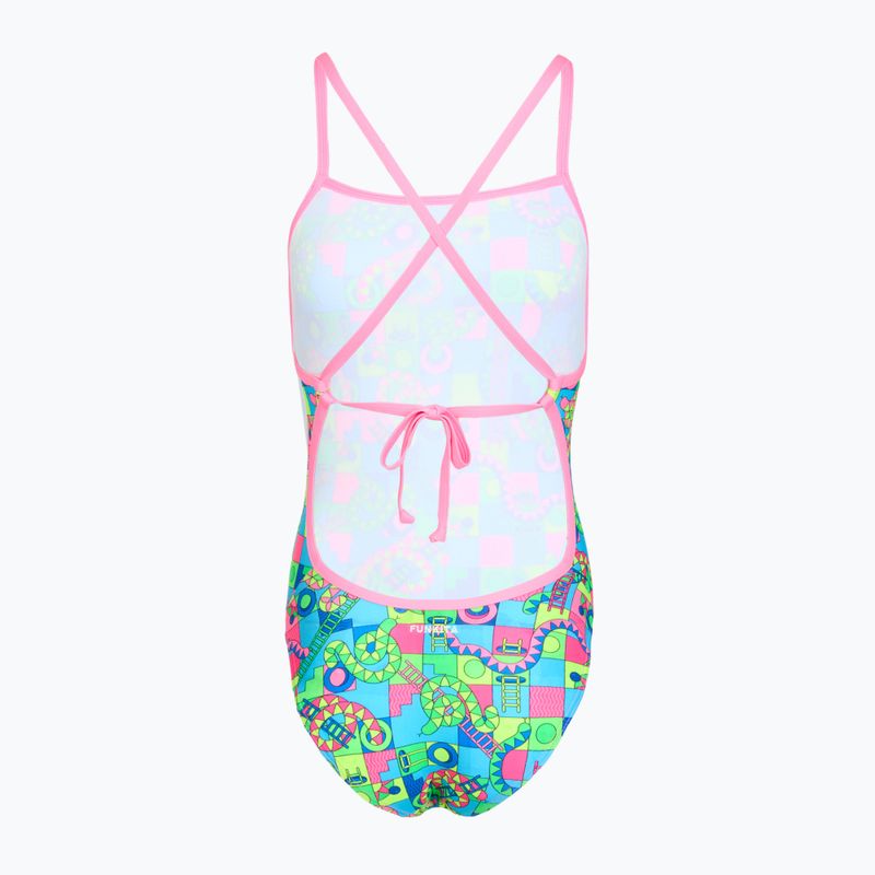 Women's one-piece swimsuit Funkita Tie Me Tight One Piece lakes & saddles 2