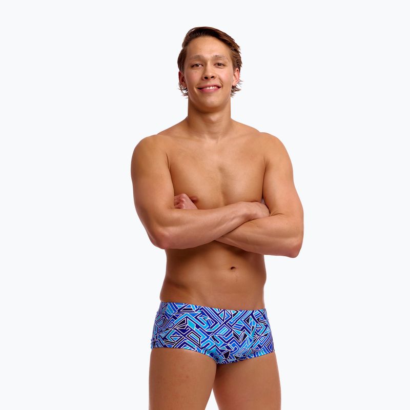 Men's swim trunks Funky Trunks Classic Trunks blue bits 2