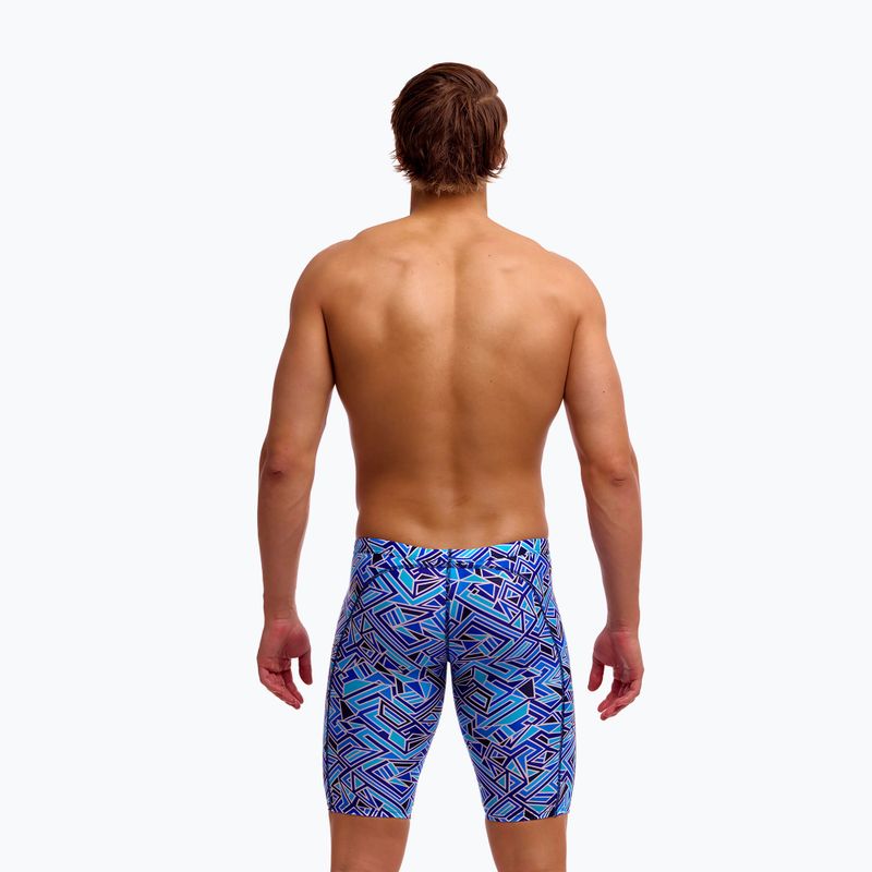 Men's swim jammers Funky Trunks Training Jammers blue bits 3
