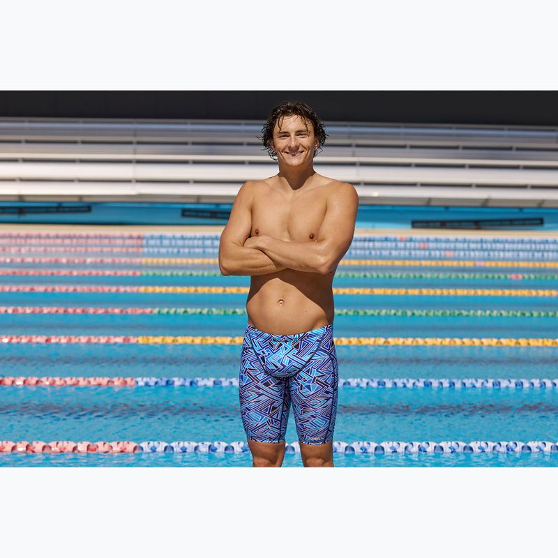 Men's swim jammers Funky Trunks Training Jammers blue bits 6