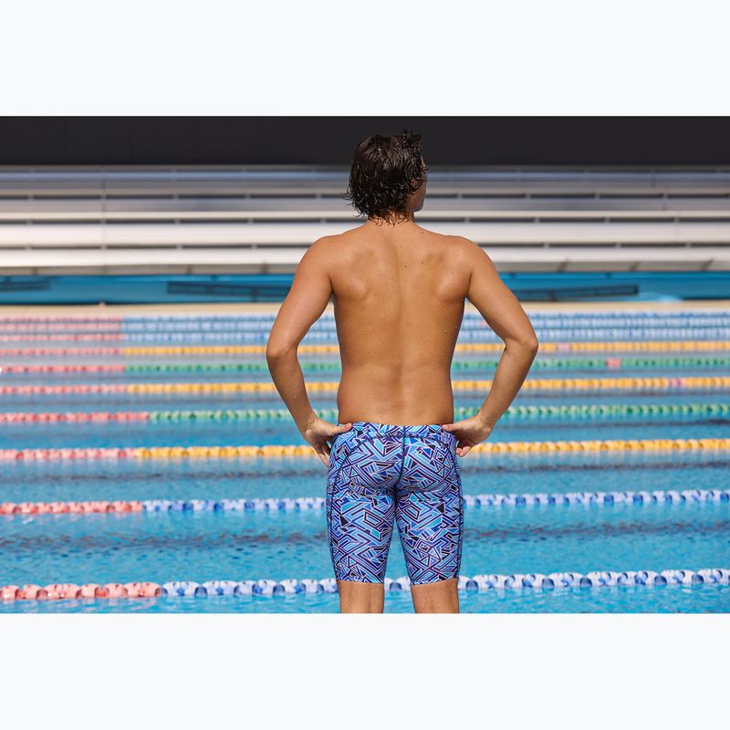 Men's swim jammers Funky Trunks Training Jammers blue bits 7