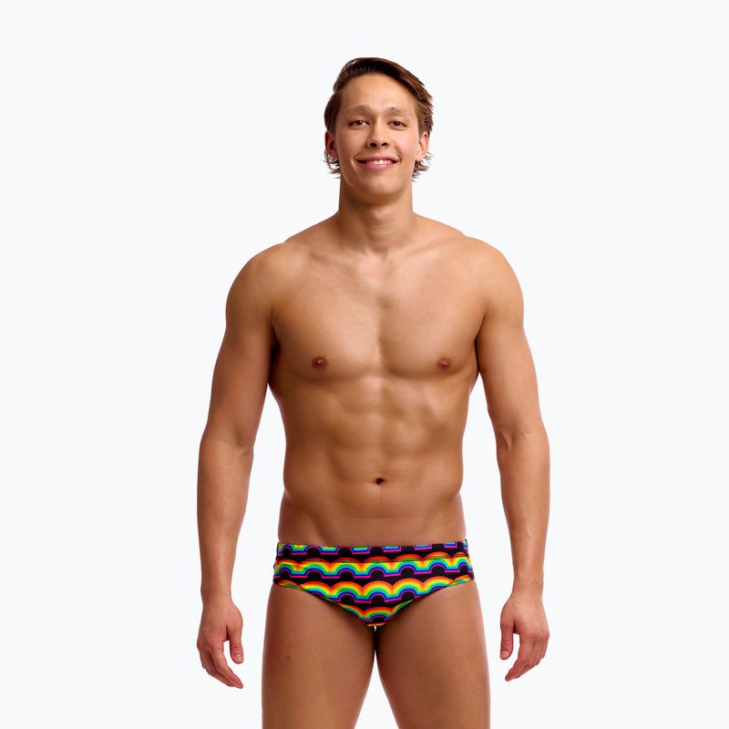 Men's swim briefs Funky Trunks Classic Brief rainbowie 2