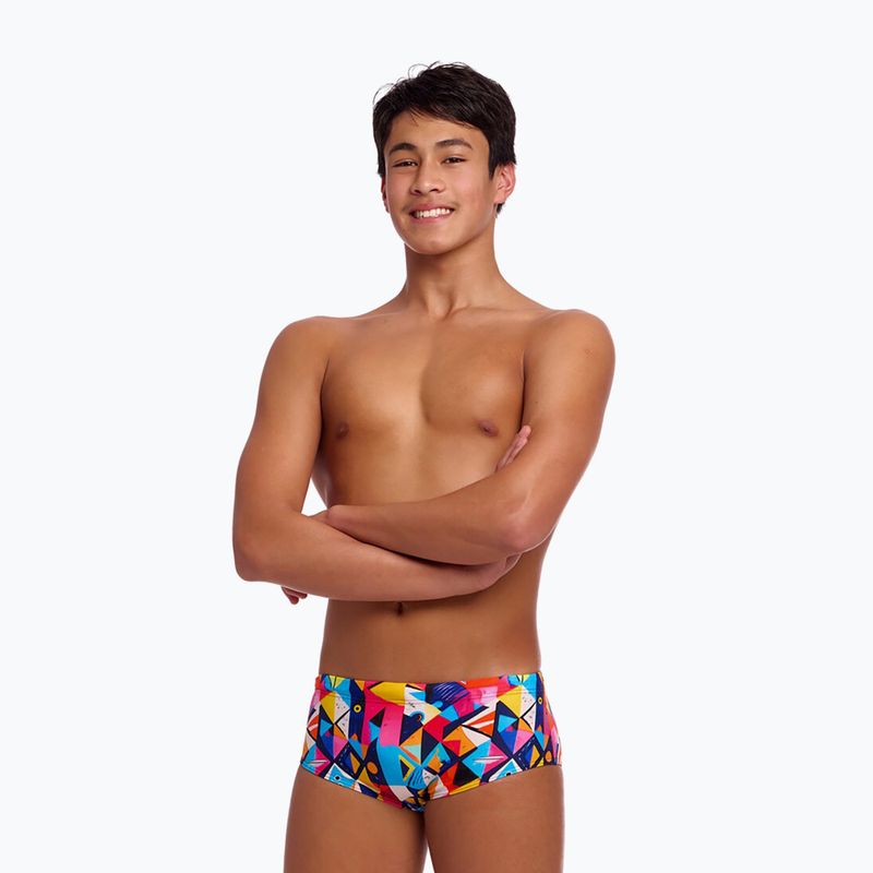 Children's swim trunks Funky Trunks Sidewinder Trunks broken blox