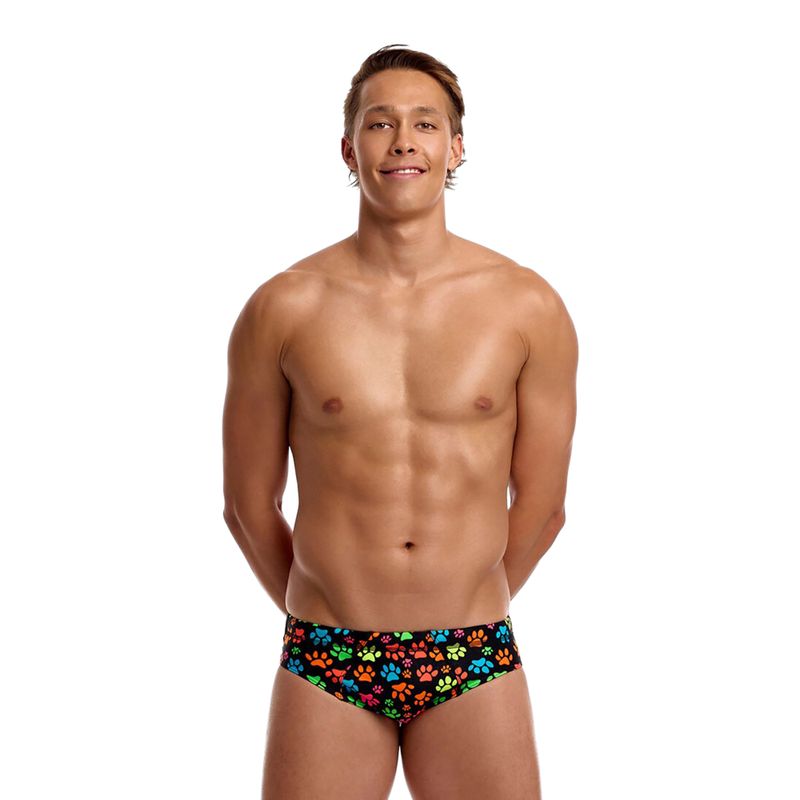 Men's swim briefs Funky Trunks Seamed Briefs pawsome 2