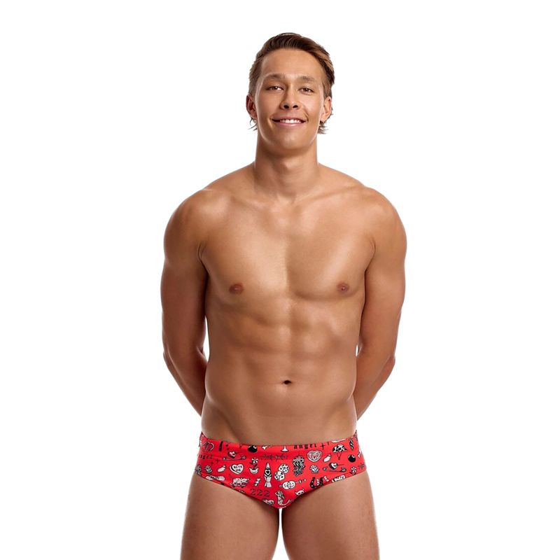 Men's swim briefs Funky Trunks Classic Brief scribbles 2
