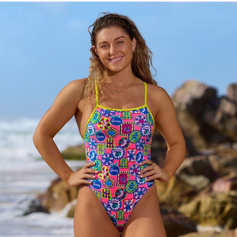 Ladies' one-piece swimsuit Funkita Tie Me Tight One Piece zesty besty 4