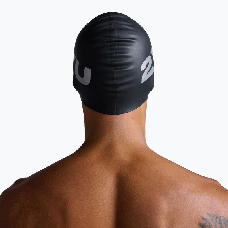 2XU Silicone swimming cap black/black 6