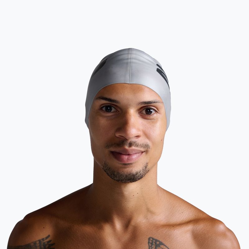 2XU Silicone silver/silver swimming cap 2