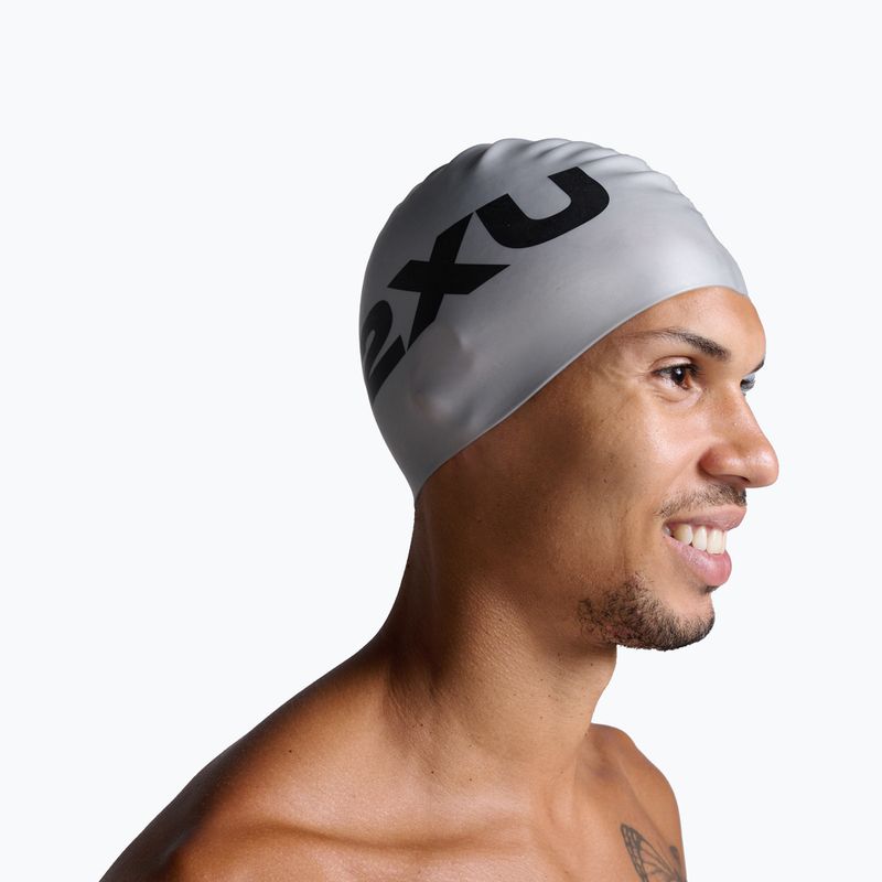 2XU Silicone silver/silver swimming cap 4