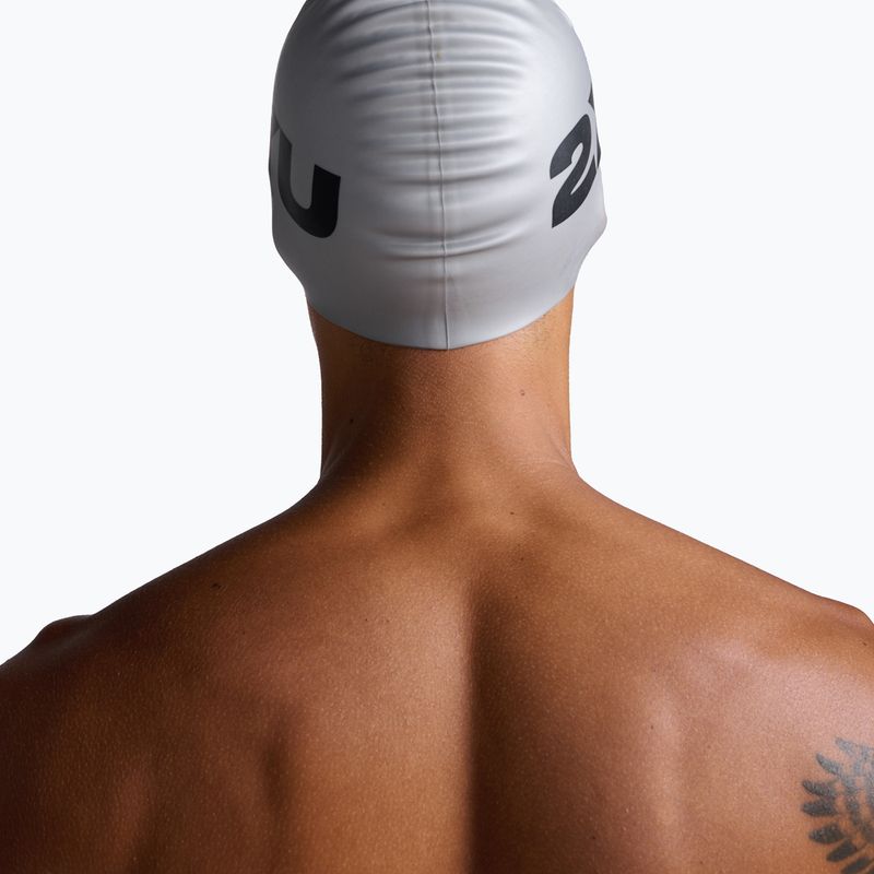 2XU Silicone silver/silver swimming cap 5
