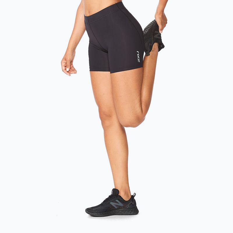 Women's training shorts 2XU Core Compression 5" black/silver WA4481B 2