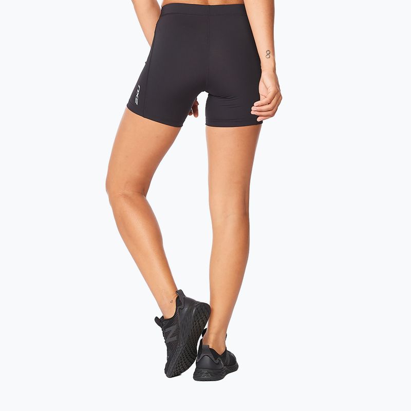 Women's training shorts 2XU Core Compression 5" black/silver WA4481B 3