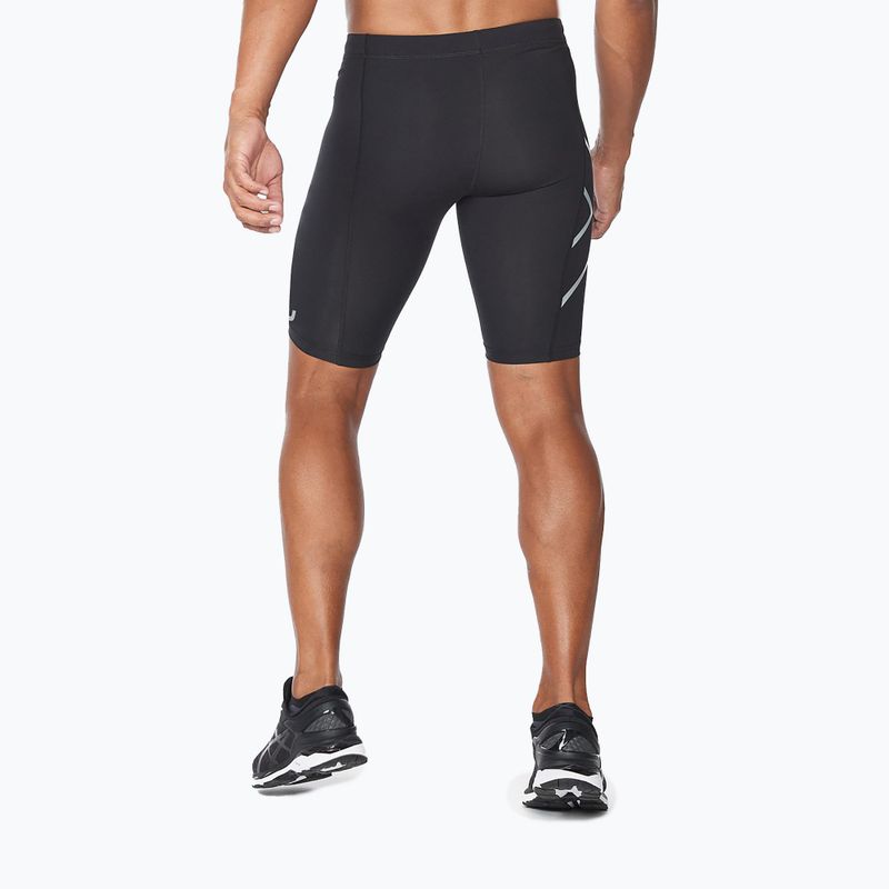 Men's 2XU Core Compression training shorts black/silver MA3851B 3