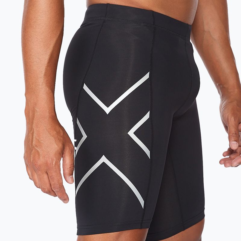 Men's 2XU Core Compression training shorts black/silver MA3851B 4