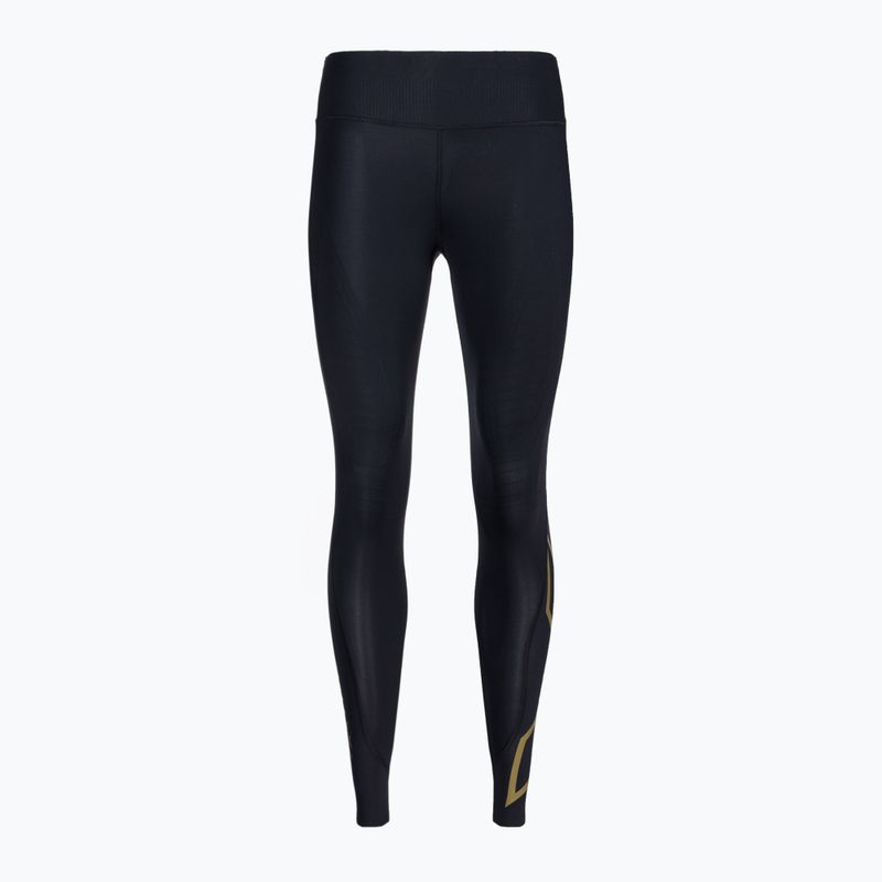 Women's training leggings 2XU Force Mid-Rise Compression black and gold WA5367B 6