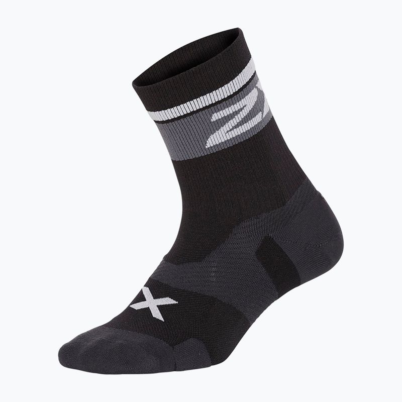 2XU Vectr Cushion Crew sports socks black and white UA5053E