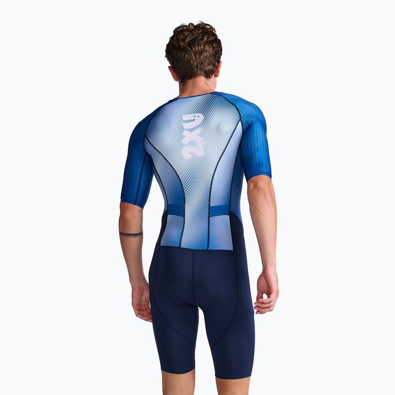 Men's cycling suit 2XU Aero Sleeved midnight/white 2