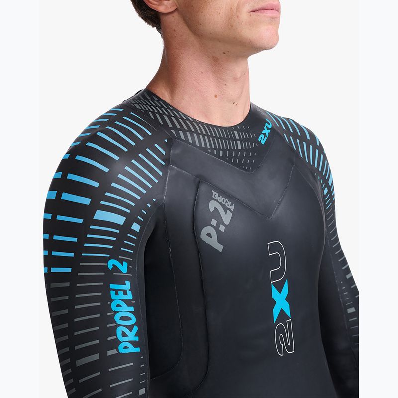 Men's triathlon wetsuit 2XU Propel 2 black/aloha 2