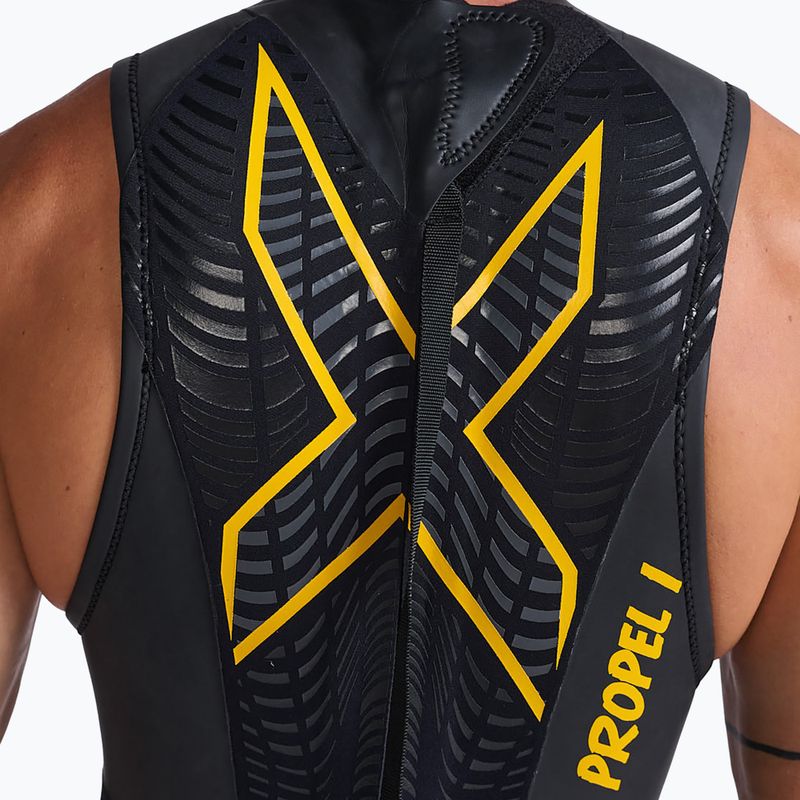 Men's triathlon wetsuit 2XU Propel:1 black/ambition MW4992C 4