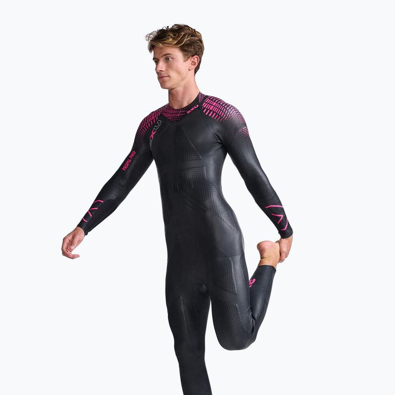 Men's 2XU Propel PRO 3 mm black/punk pink triathlon wetsuit 4