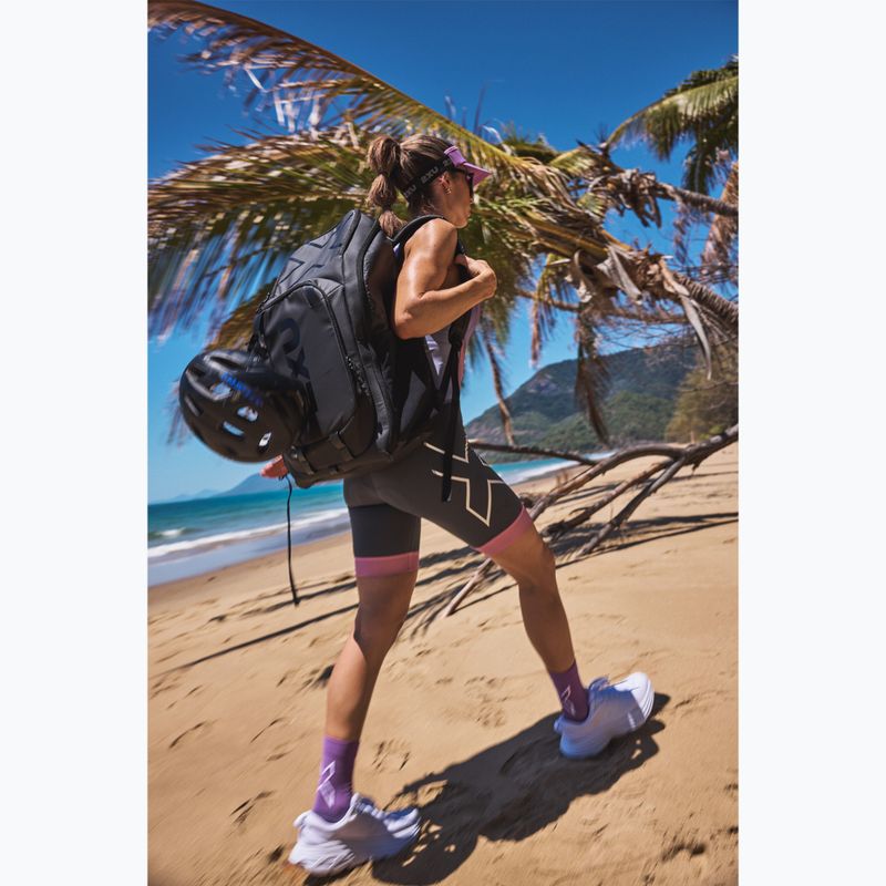 Triathlon backpack 2XU Transition 34 l black/aloha 16