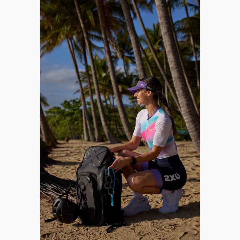 Triathlon backpack 2XU Transition 34 l black/aloha 17