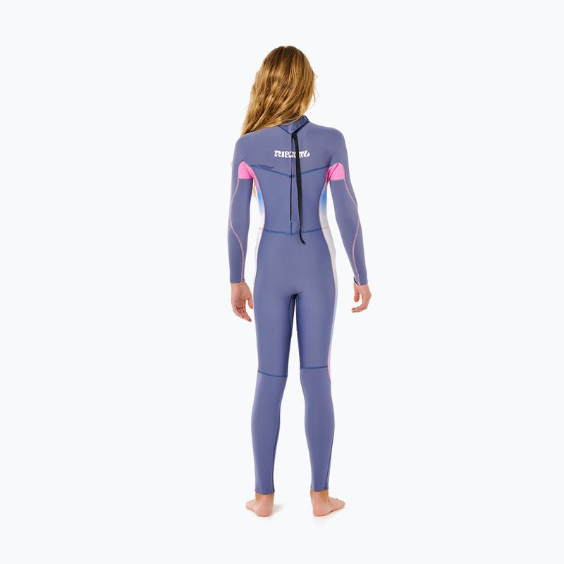 Children's wetsuit Rip Curl Dawn Patrol 3/2 mm Back Zip grey/blue 2